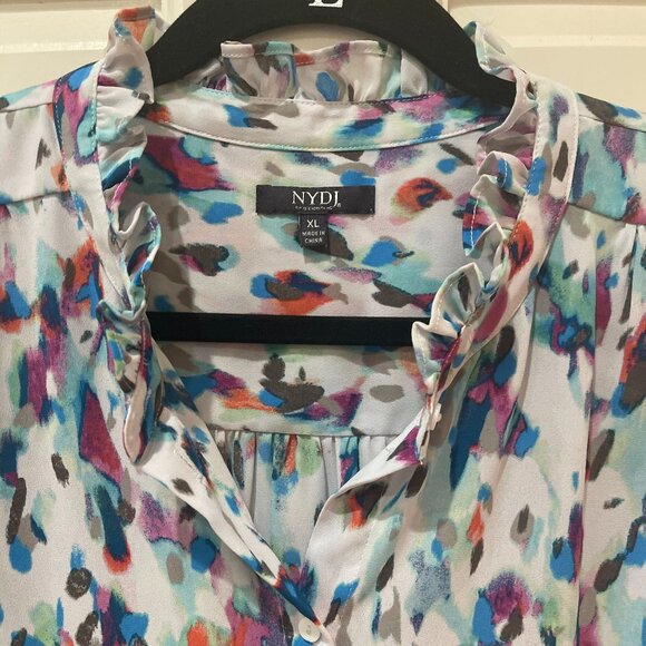 NYDJ flowy button down shirt size XL - Picture 3 of 4